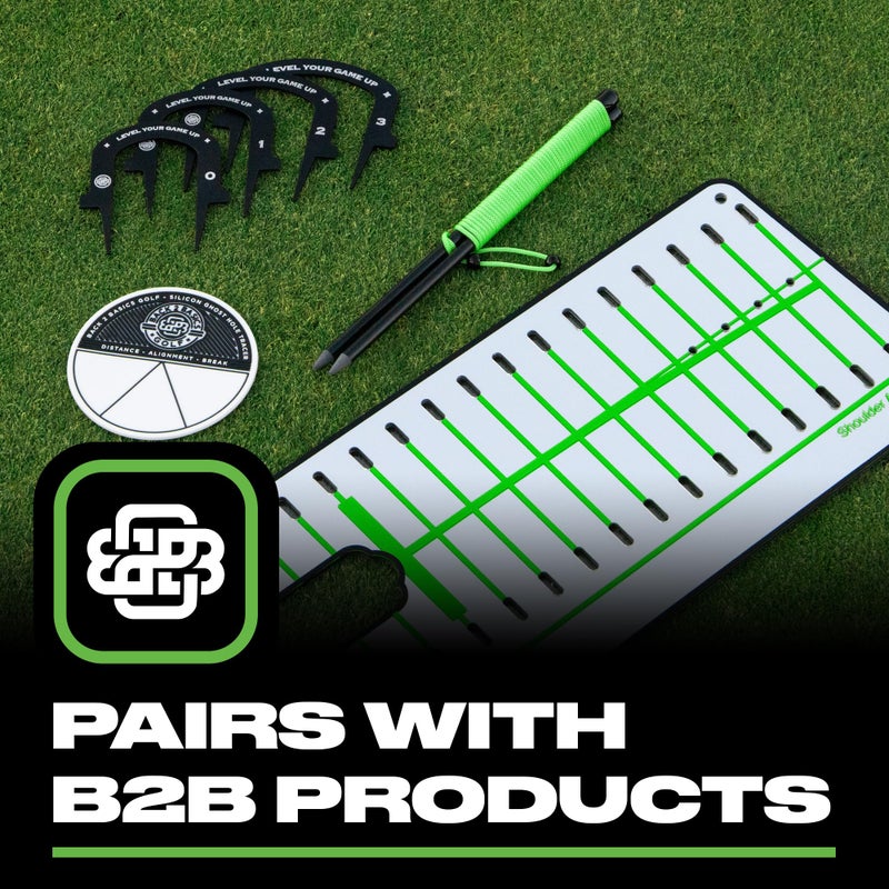 BACK 2 BASICS GOLF Back 2 Basics Putting Gates Set â€“ Golf Putting Aid for Alignment & Accuracy â€“ Gate Putting Green & Golf Putting Mat Trainer â€“ Gate Putter Training Aid for Putting Green with Stands (Indoor & Outdoor) - Image 4