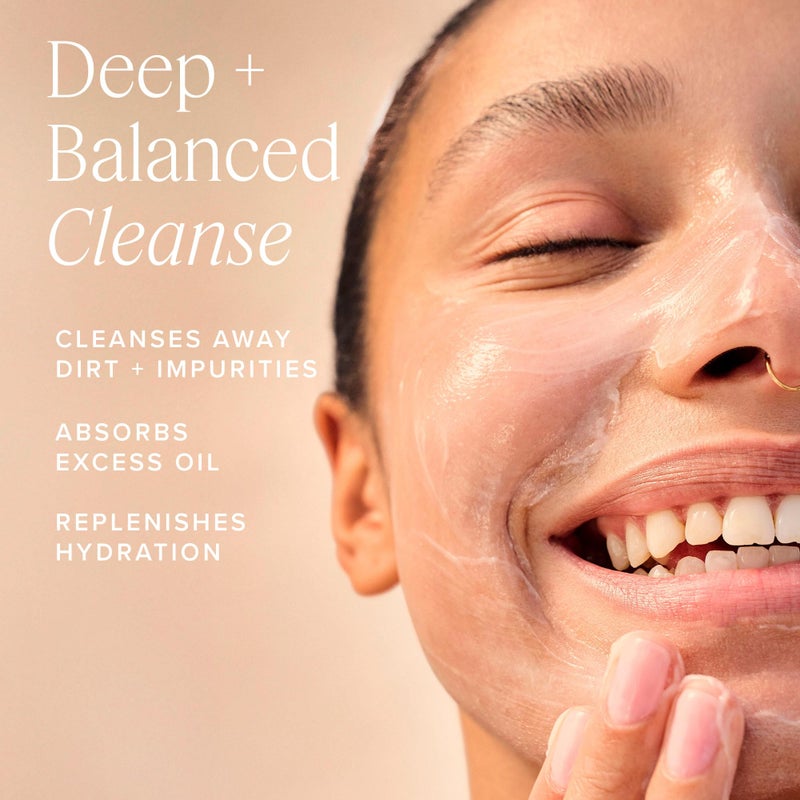 Farmacy Foaming Face Wash for Oily Skin - Whipped Greens Oil-Free Gentle Facial Cleanser + Exfoliator - Infused with Green Clay to Remove Impurities, Control Oil + Maintain Skin Hydration (150ml) - Image 5