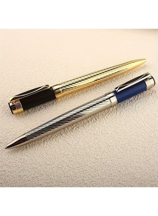Classic Luxury Ink Ballpoint Pen, Ink Smooth Writing Metal Body Signature Pen, Elegant Stylish Refillable Durable Comfortable Grip Suitable for Daily Writing Office Work Business Meetings Signatures Gifts Ideal, Writing Accessory for You Professionals Men Women - Image 2