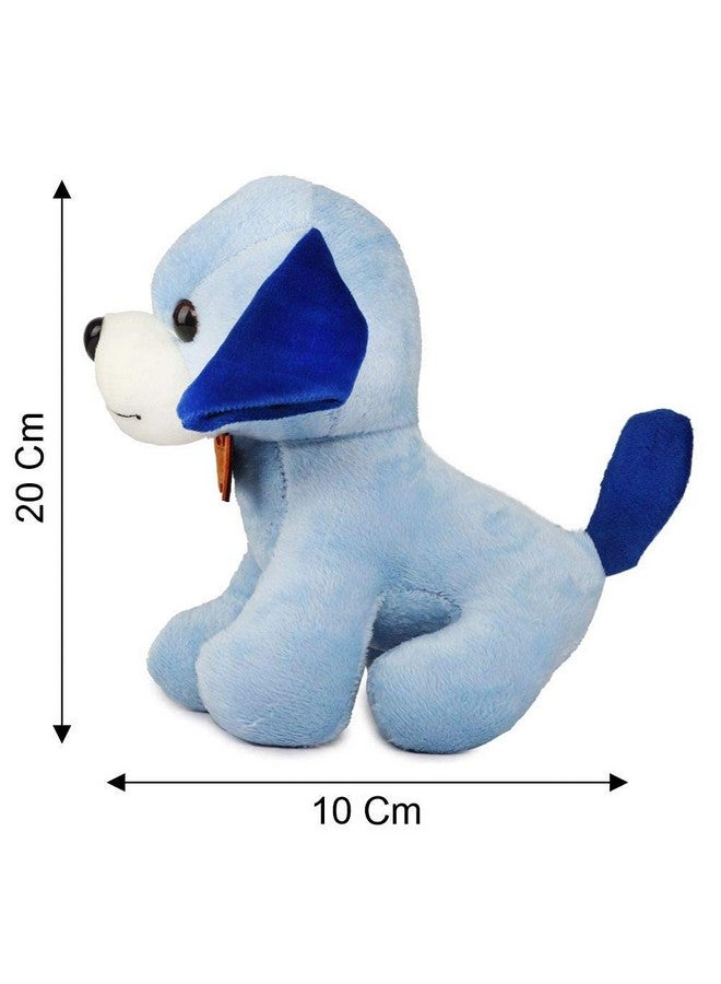 Webby Soft Animal Plush Standing Dog Toy 20cm, Blue - Image 5
