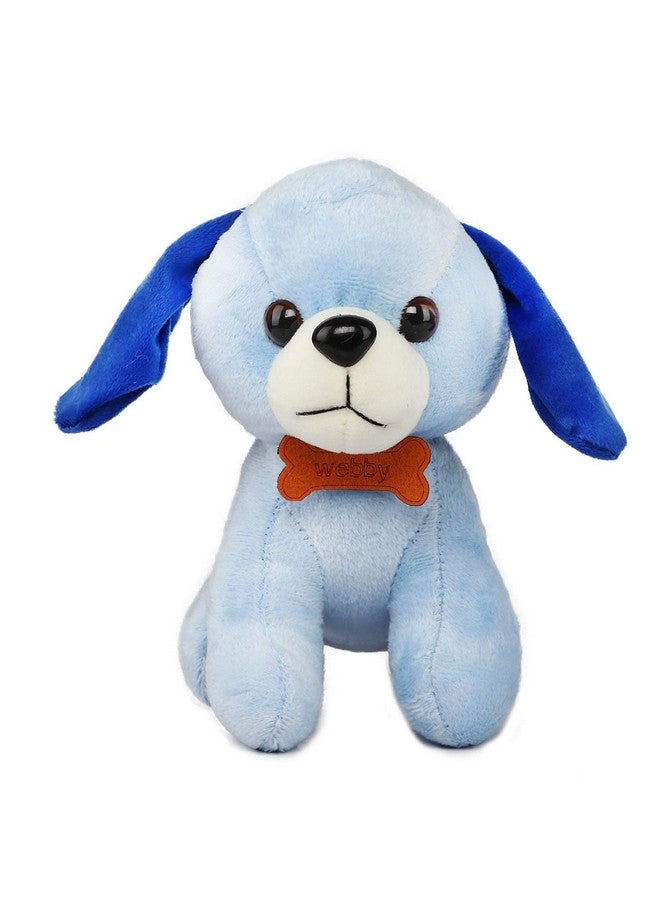 Webby Soft Animal Plush Standing Dog Toy 20cm, Blue - Image 2