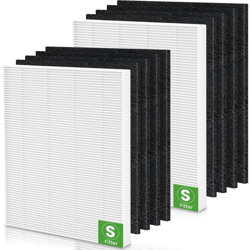 C545 True HEPA Replacement Filter S Compatible with Winix C545 Air Purifier Part number 1712009600 and 2522005800 2 x True HEPA Filter  8 x Activated Carbon PreFilter