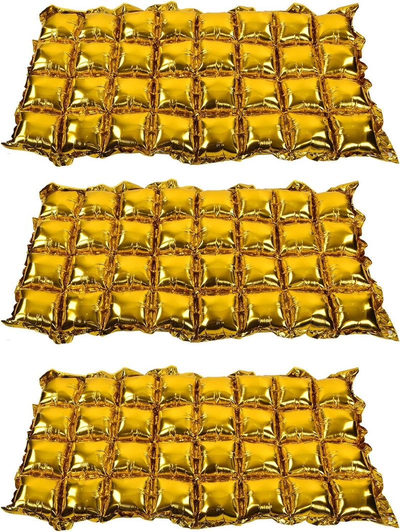 Aluminum Film Balloons Eyecatching Party Background for Easy Party Decoration Photos Suitable for Birthdays, Weddings 3Pcs (Gold) - Image 1