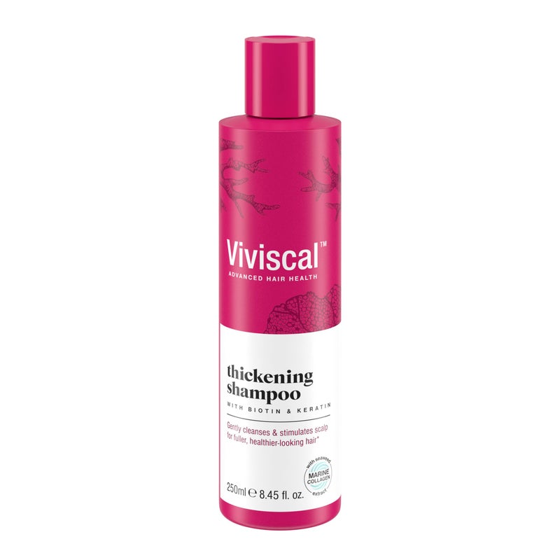 Viviscal Thickening Shampoo, Formulated With Biotin And Keratin, Fortified With Marine Collagen And Seaweed Extract, Strengthens And Reduces Breakage, Healthier Looking Hair 250ml (8.45 fl. oz.) - Image 1