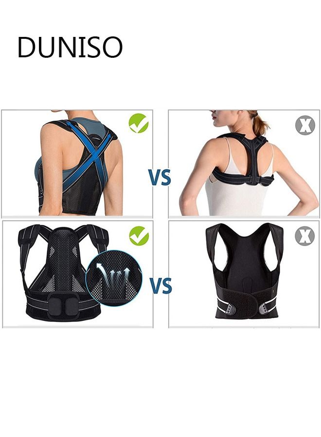 DUNISO Posture Corrector for Women and Men, Back Brace Fully Adjustable & Comfy, Support Straightener for Spine, Neck, Clavicle and Shoulder, Improves Posture and Pain Relief - Image 5
