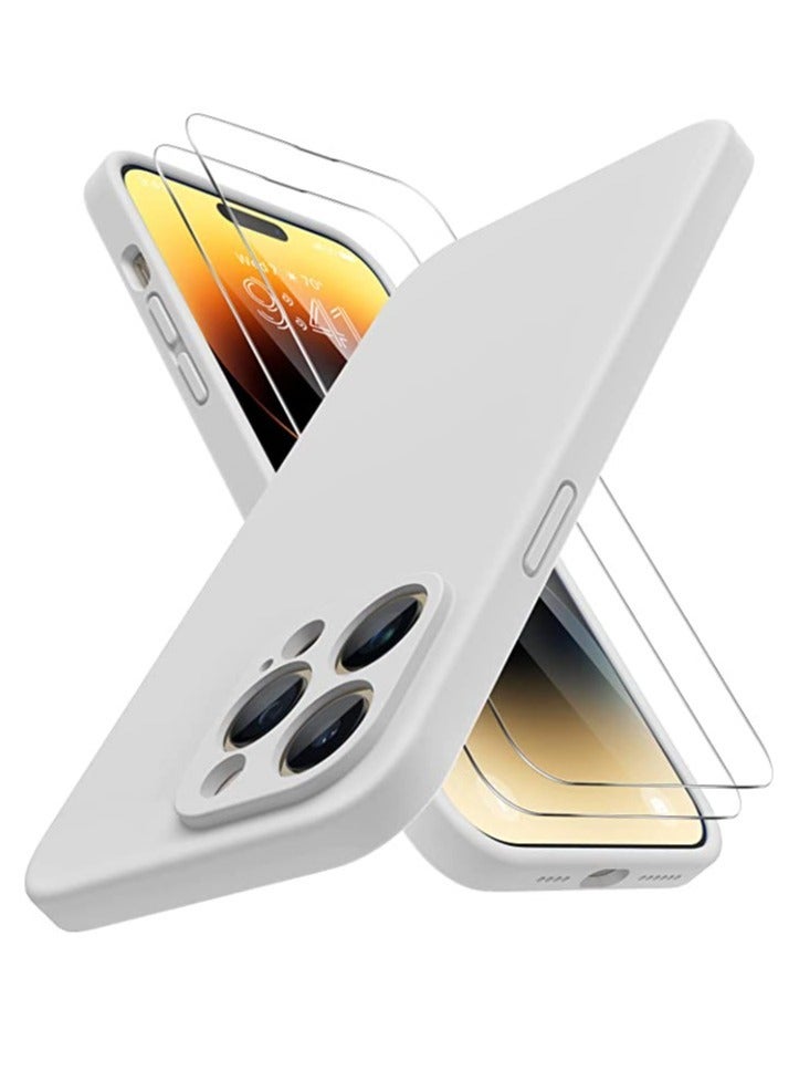 ELTRAZONE iPhone 14 Pro Max Case, with 2 Pack Screen Protectors,[Upgraded Enhanced Camera Protection],Shockproof Liquid Silicone Case with Microfiber Lining,6.7 inch - Image 1