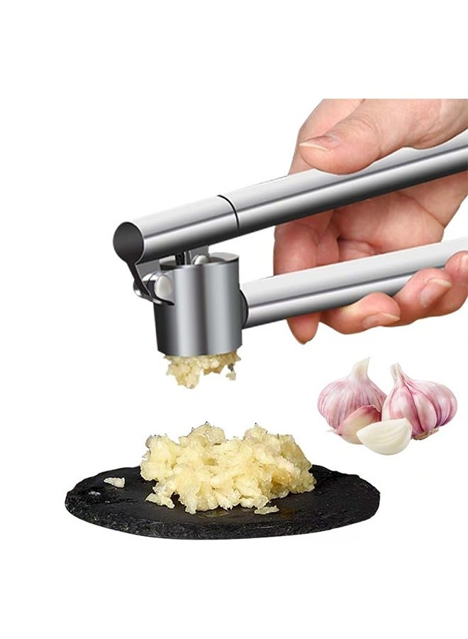 الثوم المطحنة - 304 الفولاذ المقاوم للصدأ الثوم المطحنة ، قابلة للفك ، الثقيلة ، مانع االصدأ ، والثوم المطحنة المهنية ومجموعات مقشرة ، قوي الزنجبيل المطحنة ، والمكسرات والبذور ، وسهلة التنظيف وغسالة صحون - Image 1