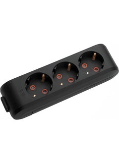 Viko ML-90133300 Multi-Let 3 Way Socket Child Protected Black Group Socket with Grounded Terminals 