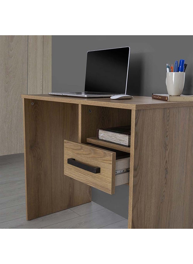 DANUBE HOME Norden Study Desk With Drawers Computer Table Office Desk Workstation Modern Pieces Laptop Gaming Table Wooden Study Table For Home Office  - African Walnut 