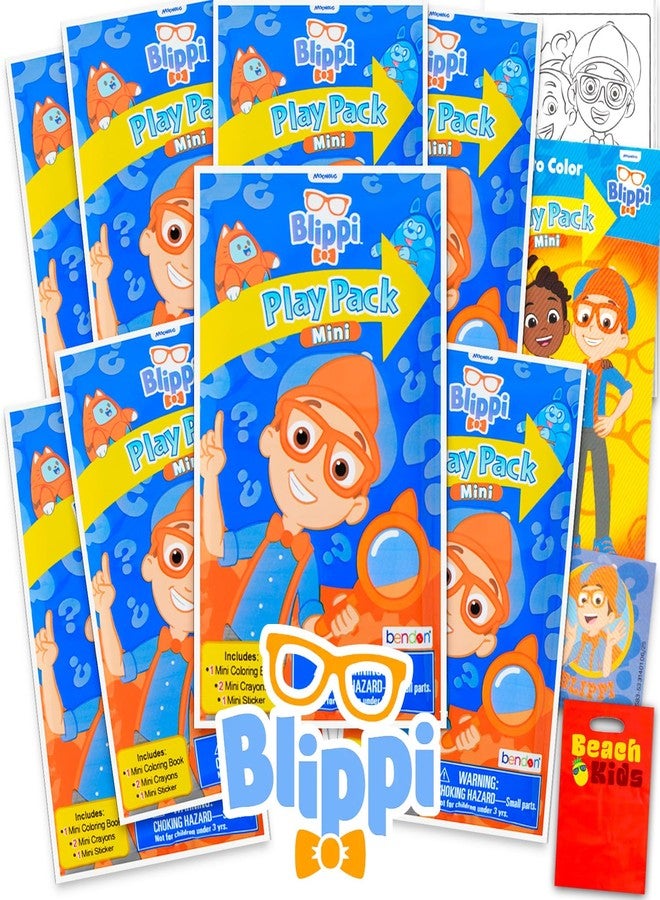 بليبي مجموعة هدايا حفلات بليبي المصغرة (٨ قطع) - تتضمن ٨ عبوات لعب مع كتب تلوين مصغرة، وملصقات، وحقائب هدايا | مستلزمات وديكورات حفلات عيد ميلاد بليبي - Image 1