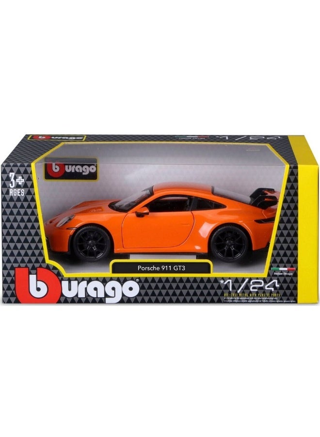 Bburago سيارة ببراغو بورش 911 GT3 مصنوعة من المعدن (1:24، برتقالي) - Image 1