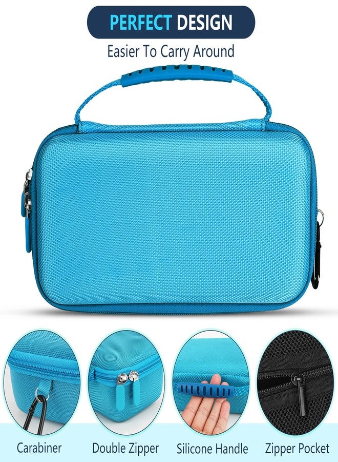 WFDL Asthma Inhaler & Nebulizer Travel Case - Waterproof Organizer with Mesh Pockets | Lightweight Medical Bag for Adults/Kids (Case Only, Blue - Image 3