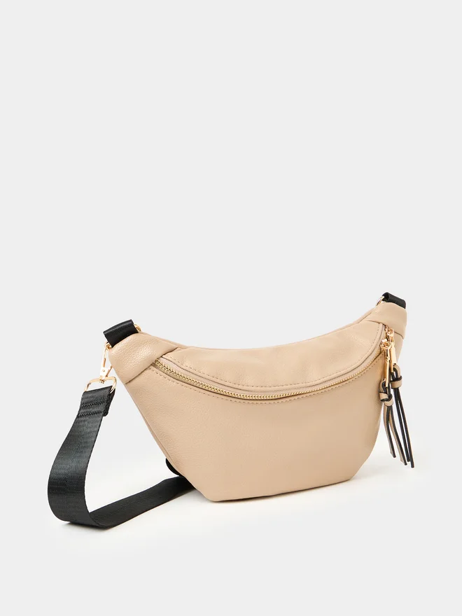 Styli Styli Beige Crossbody Belt Bag