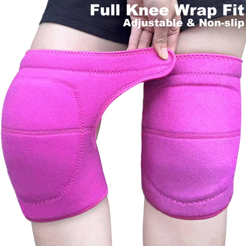 JYBTAA Knee Pads for Kneeling Work, Soft Garden Knee Pad for House Cleaning Worker, Waterproof Foam Cushion, Safety Knee Protector for Flooring and Carpet Installers, Prefect Gifts for Mens Womens Work, Pink L (1 Pair) - Image 3
