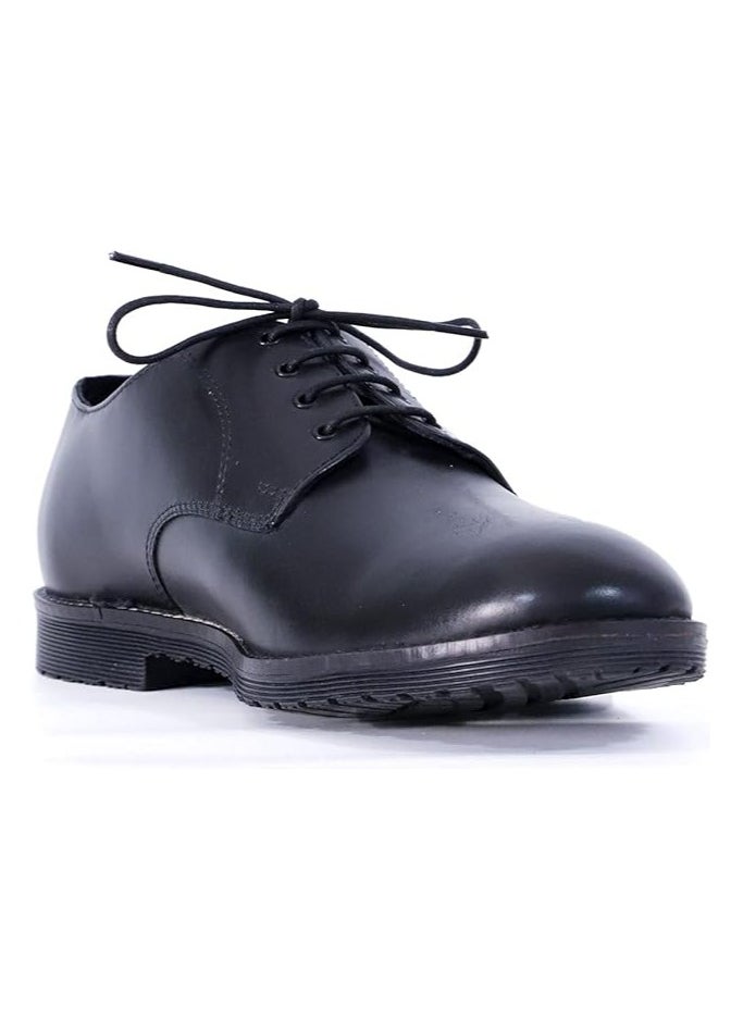 Mont Hawk - Men's Genuine Leather Waxy Shoes (Black) - Image 1