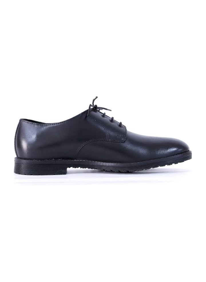 Mont Hawk - Men's Genuine Leather Waxy Shoes (Black) - Image 1