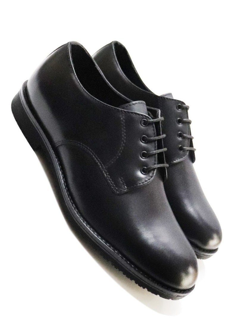 Mont Hawk - Men's Genuine Leather Waxy Shoes (Black) - Image 1