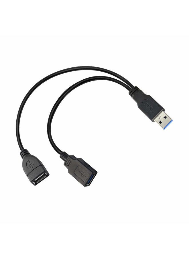 GINTOOYUN - USB 3.0 Splitter Cable,USB Type A 3.0 Male to 3.0 Female and 2.0 Female Y Extension Splitter Cable for PC,Laptop,Length 30cm - Image 1