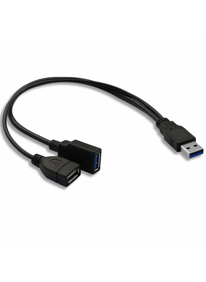 GINTOOYUN - USB 3.0 Splitter Cable,USB Type A 3.0 Male to 3.0 Female and 2.0 Female Y Extension Splitter Cable for PC,Laptop,Length 30cm - Image 1