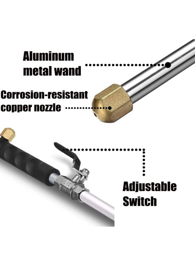 High Pressure Hose Nozzle for Garden Hose, High Pressure Electric Wash Gun, Portable Water Spray High Pressure Electric Washer Water Gun with 3 Hose Nozzles for Garden and Walkway Cleaning - Image 2