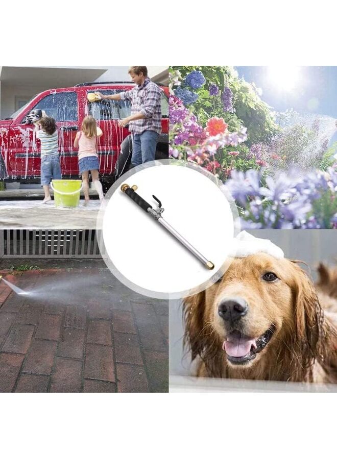 High Pressure Hose Nozzle for Garden Hose, High Pressure Electric Wash Gun, Portable Water Spray High Pressure Electric Washer Water Gun with 3 Hose Nozzles for Garden and Walkway Cleaning - Image 5