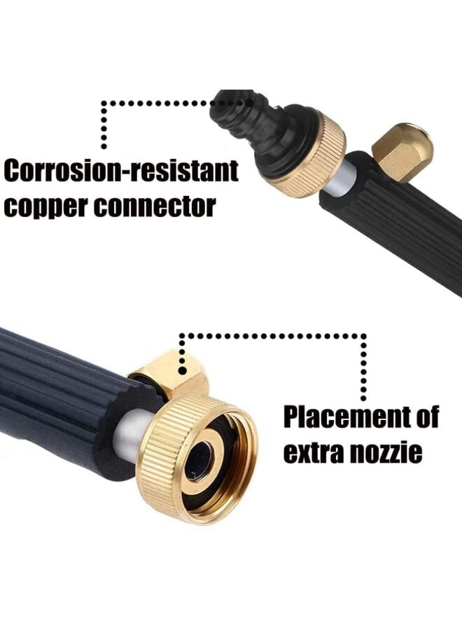 High Pressure Hose Nozzle for Garden Hose, High Pressure Electric Wash Gun, Portable Water Spray High Pressure Electric Washer Water Gun with 3 Hose Nozzles for Garden and Walkway Cleaning - Image 3
