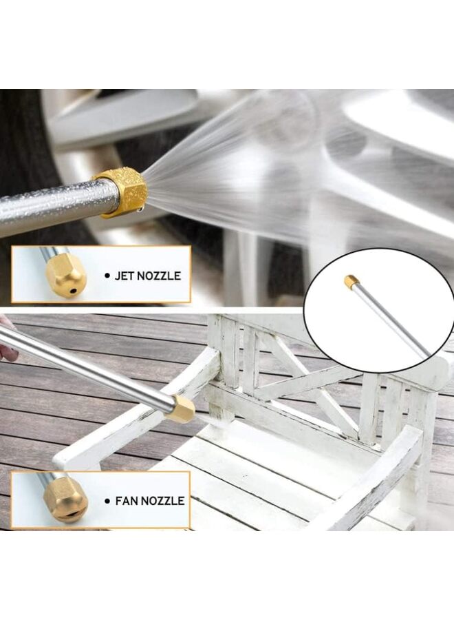 High Pressure Hose Nozzle for Garden Hose, High Pressure Electric Wash Gun, Portable Water Spray High Pressure Electric Washer Water Gun with 3 Hose Nozzles for Garden and Walkway Cleaning - Image 4