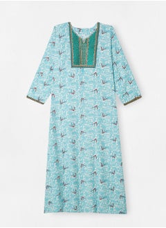 All-Over Printed Jalabiya