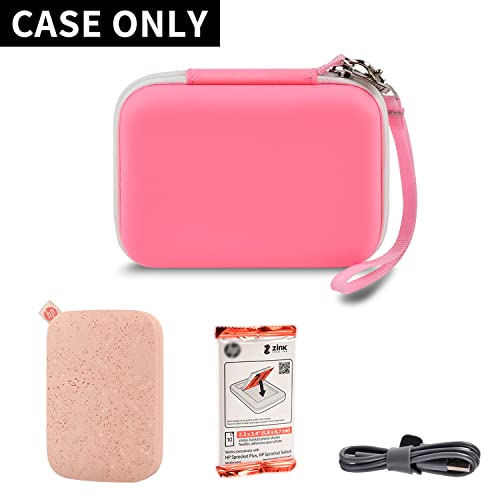 Boobowl Case Compatible with HP Sprocket Select Portable/ 2nd Edition Instant Photo Printer, Travel Carrying Organizer Holder Fits for Zink Photo Paper, USB Cable and More Accessories (Box Only)- Pink - Image 3