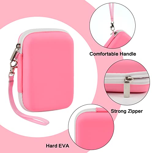 Boobowl Case Compatible with HP Sprocket Select Portable/ 2nd Edition Instant Photo Printer, Travel Carrying Organizer Holder Fits for Zink Photo Paper, USB Cable and More Accessories (Box Only)- Pink - Image 5