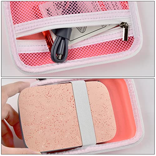Boobowl Case Compatible with HP Sprocket Select Portable/ 2nd Edition Instant Photo Printer, Travel Carrying Organizer Holder Fits for Zink Photo Paper, USB Cable and More Accessories (Box Only)- Pink - Image 4