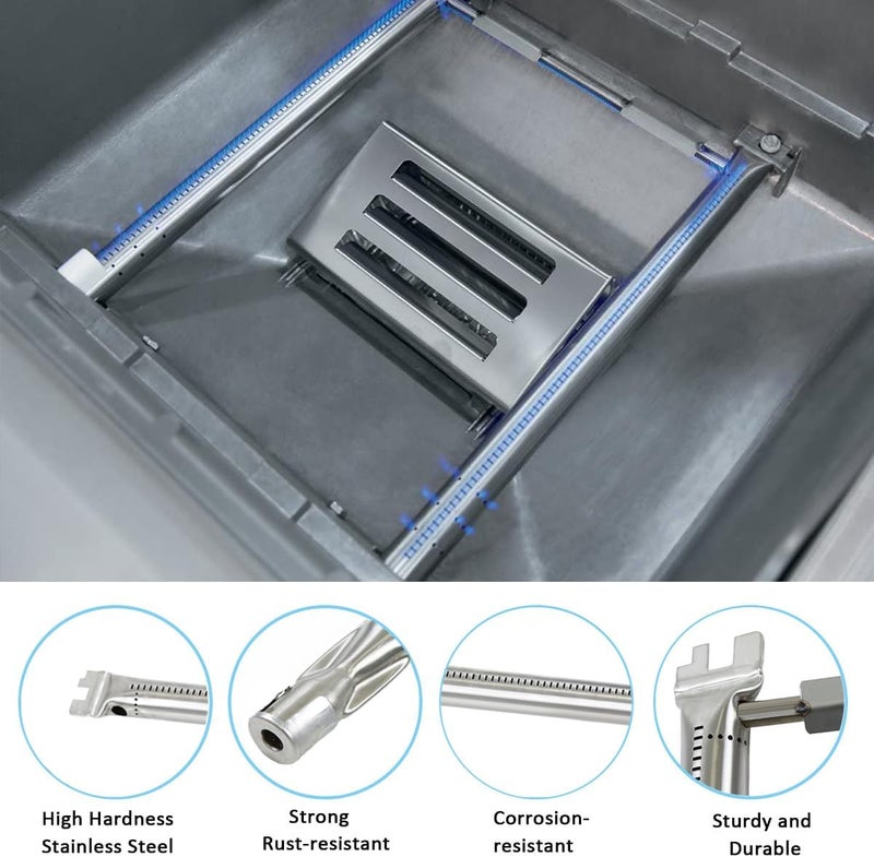 FORYEYC Spirit e210 Grill Replacement Parts for Weber Spirit I & II 200 Spirit E210 E220 S210 S220 GS4 200 with Front Control, 7635 Flavorizer Bars and 69785 67024 Burner for Weber Spirit 2 E210 Grill Parts - Image 4