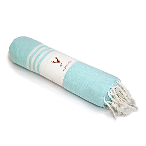 PATVY Bath Towels| Light Weight Turkish Style Bath Towels for Men Large Size Cotton|75 x 150cm Quick Absorption &Faster Drying Bath Towel for Women| 100% Cotton (Pack of 1, Water Green) - Image 1