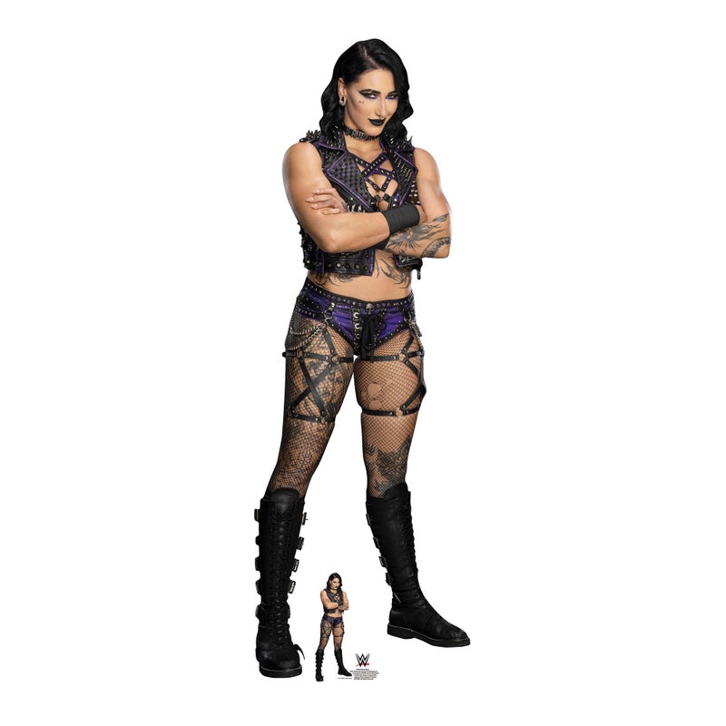 Star Cutouts SC4546 Rhea Ripley Mami WWE Cardboard Cut Out Height 173cm  Ideal for WWE Theme Parties Birthdays Collectors  Fans Room Decorations  Events
