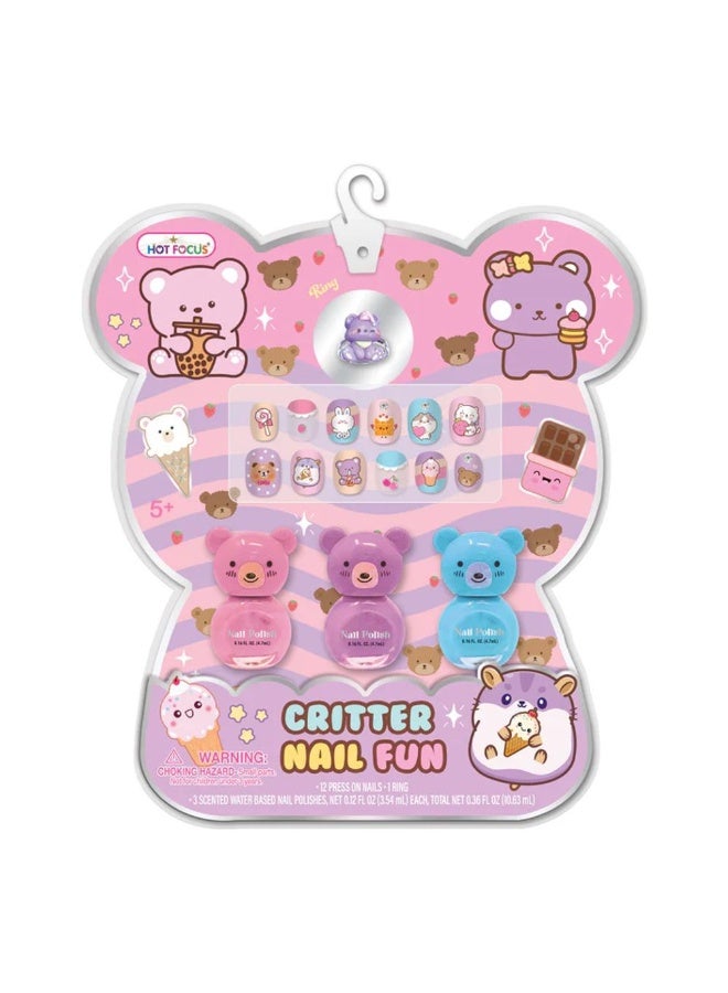 Hot Focus Sweet and Love Critter Nail Fun Magic Nail Set (16 Pieces) - Image 1
