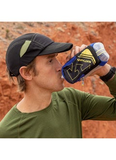 NATHAN Speeddraw Plus Insulated Flask Handheld Running Water Bottle. Grip Free For Runners Hiking Etc. (Black/Metallic Gold)  - Image 4
