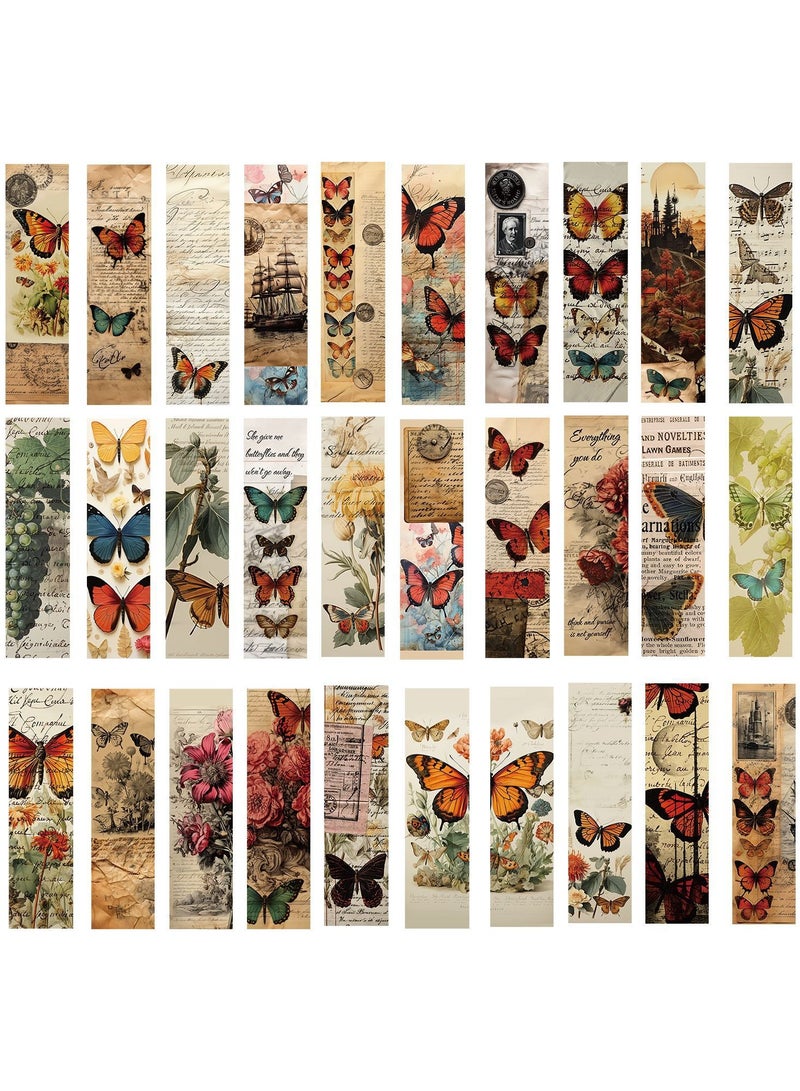 Generic 30Pcs Paper Vintage Butterfly Bookmarks for Book Lovers 15 x 4cm Butterfly Bookmarks for Women - Image 1