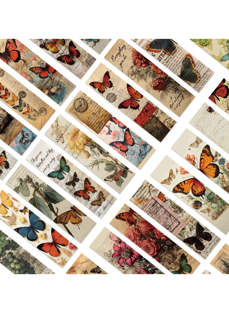 Generic 30Pcs Paper Vintage Butterfly Bookmarks for Book Lovers 15 x 4cm Butterfly Bookmarks for Women - Image 2