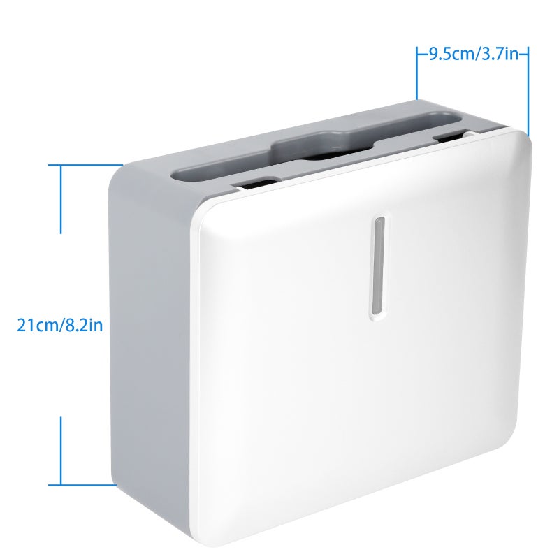 Touchless Paper Towel Dispenser Wall Mount White: Lock Or Press Open Design - Visual Window For Paper Level Check - Arc Paper Outlet For Smooth Jam-free Dispensing For Commercial Use - Image 4