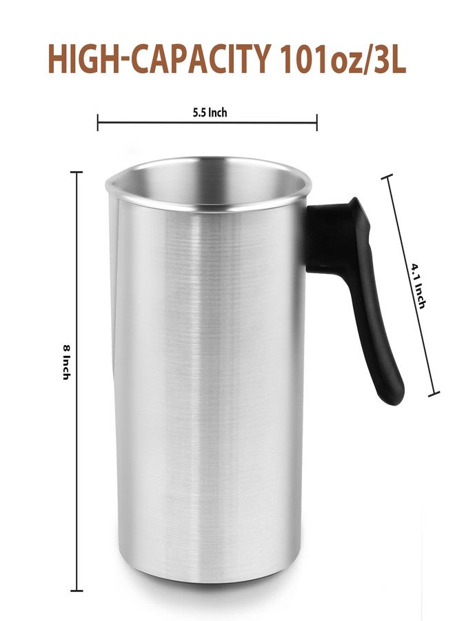 SAEUYVB Light Candle Making Pouring Pot, Holds for 4 pounds, Aluminum Wax Melting Pot with Heat-Resistant Handle and Dripless Pouring Spout for Candle Making，3L - Image 2