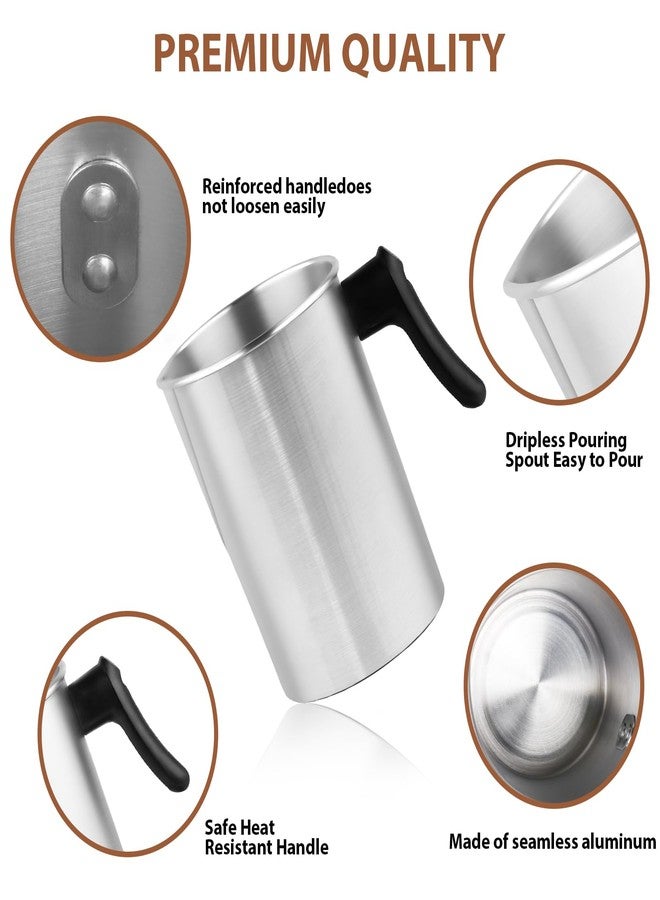 SAEUYVB Light Candle Making Pouring Pot, Holds for 4 pounds, Aluminum Wax Melting Pot with Heat-Resistant Handle and Dripless Pouring Spout for Candle Making，3L - Image 3