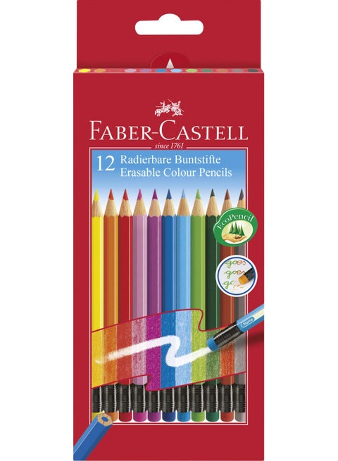 Faber-Castell 12 Erasable Colour Pencils by Faber-Castell