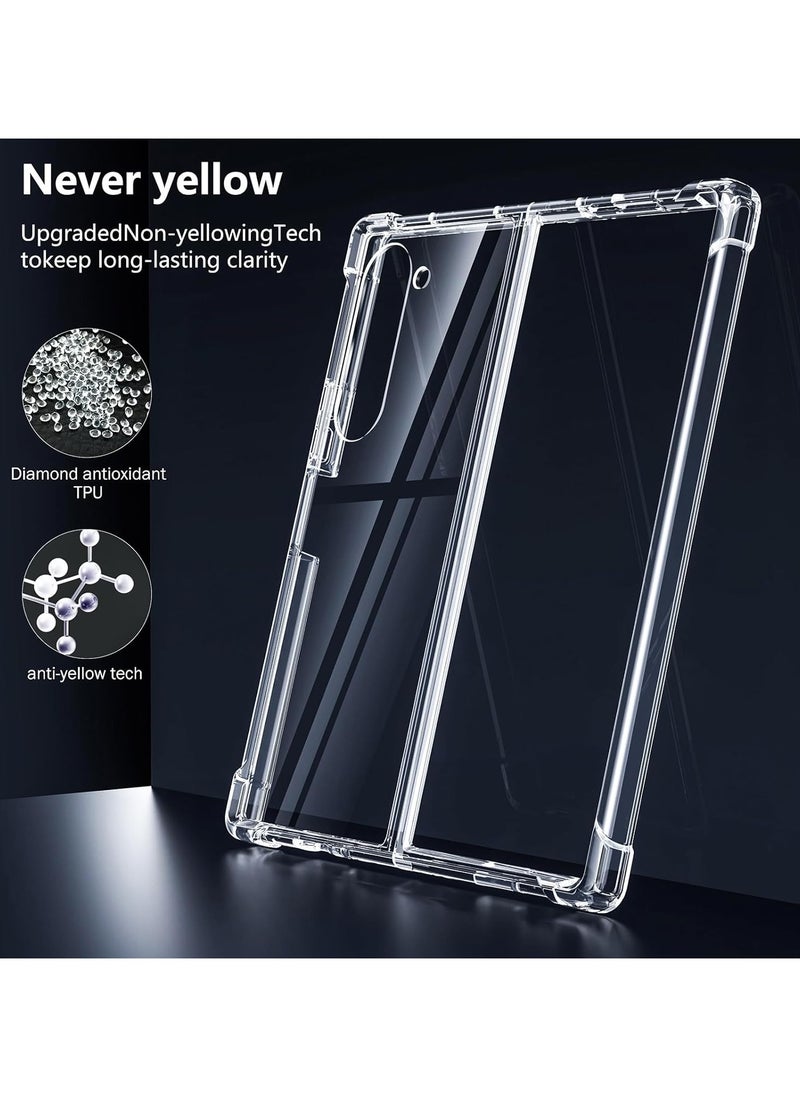 Generic - Case for Samsung Galaxy Z Fold 6 Clear Case, Compatible with Mag Safe Transparent Shockproof Protection Yellowing Resistant Magnetic Phone Case for Galaxy Z Fold 6 5G - Image 1