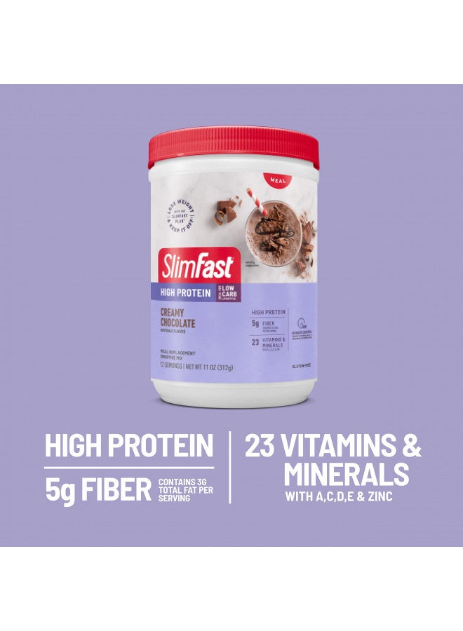SlimFast SlimFast High Protein Meal Replacement Shake Powder, 24 Servings, Advanced Nutrition Smoothie Mix, Digestive Support, Gluten Free, Creamy Chocolate, 20g of Protein (Packaging May Vary) - Image 5
