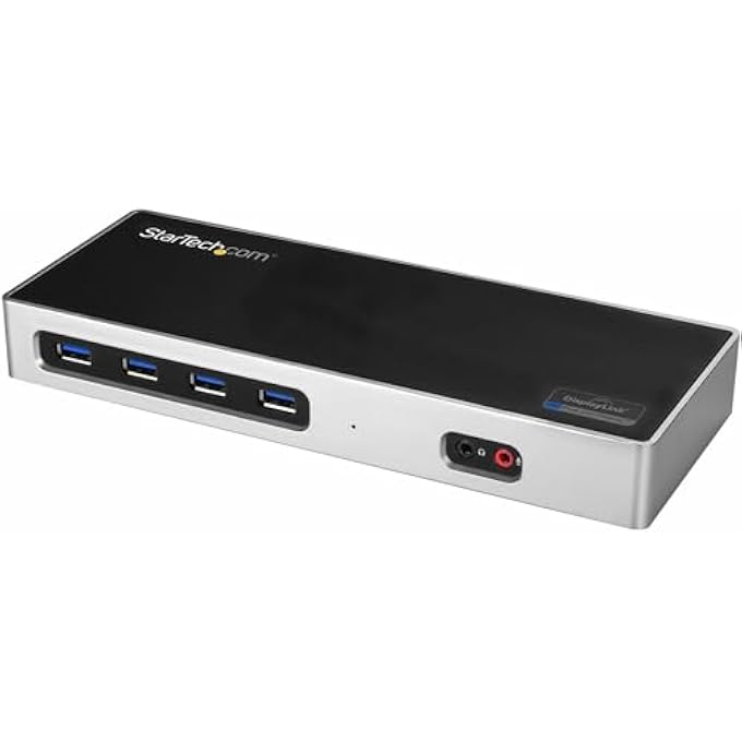Startech.com .COM USB-C AND USB-A DOCK - DUAL MONITOR 4K 60HZ DOCK DISPLAYPORT + HDMI - HYBRID USB 3.0 DOCKING STATION FOR USB-C/USB-A LAPTOPS - 6X USB TYPE A, GBE - USB 3.1 GEN 1 - MAC/WINDOWS (DK30A2DH) - Image 1