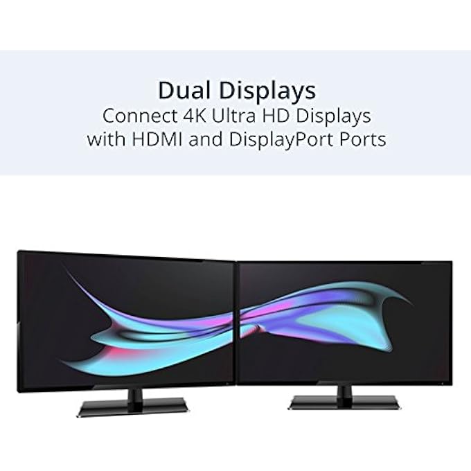 Startech.com .COM USB-C AND USB-A DOCK - DUAL MONITOR 4K 60HZ DOCK DISPLAYPORT + HDMI - HYBRID USB 3.0 DOCKING STATION FOR USB-C/USB-A LAPTOPS - 6X USB TYPE A, GBE - USB 3.1 GEN 1 - MAC/WINDOWS (DK30A2DH) - Image 3