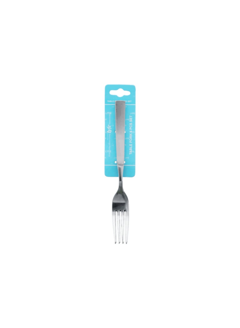 Lyfe 4-Piece Stainless Steel Contemporary Table Fork Set Silver JCJ 112 43