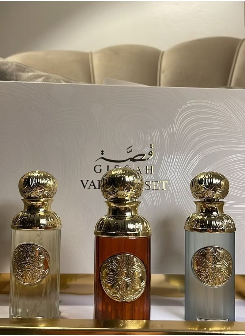 مجموعة عطور قصة ثلاث قطع 90 مل بروائح خياليه