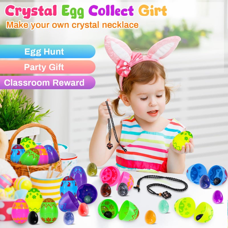 MGparty 15 Pack Prefilled Easter Eggs with Gemstones, Filled Easter Eggs for Kids Boys Girls, Easter Egg Fillers, Basket Stuffers, Egg Hunt Prizes, Classroom Party Favors, Easter Toys - Image 5