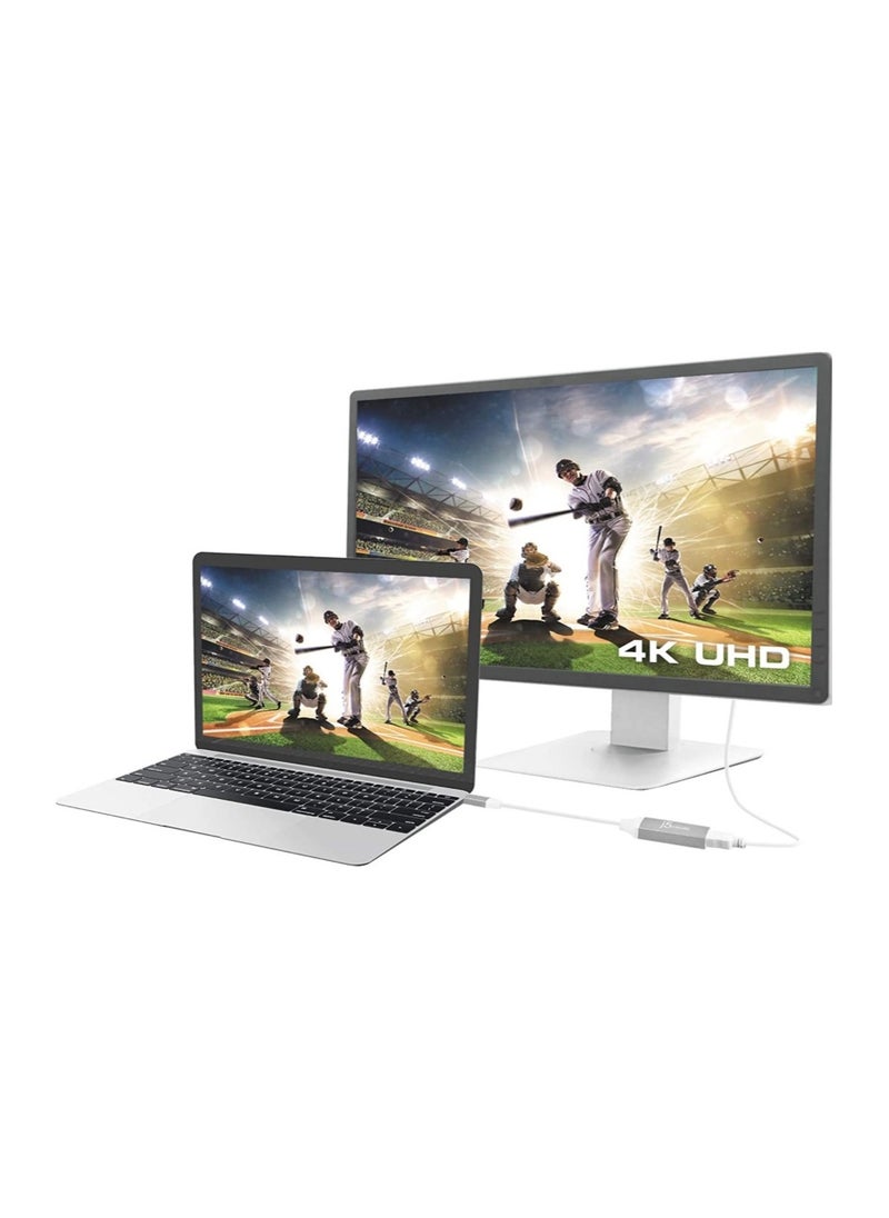 j5create - Usb Type-C-To-4K Hdmi Video Adapter Grey/White - Image 1